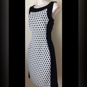 Calvin Klein Printed Front Panel Ponte Sheath Dress CD7P4709
